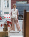 BASERANGE French organic cotton cable knit track pants BAS-TRCA-PO-SU25-CANTIL PINK